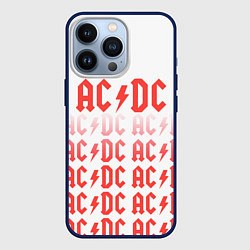 Чехол для iPhone 13 Pro Acdc Паттерн, цвет: 3D-тёмно-синий