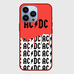 Чехол для iPhone 13 Pro Ac dc rock, цвет: 3D-красный