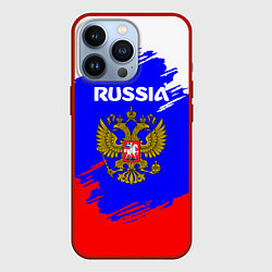 Чехол для iPhone 13 Pro Russia Геометрия, цвет: 3D-красный