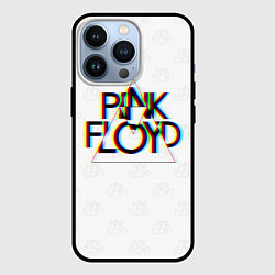 Чехол для iPhone 13 Pro PINK FLOYD LOGO ПИНК ФЛОЙД ГЛИТЧ, цвет: 3D-черный