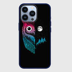 Чехол для iPhone 13 Pro Ночная сова Градиент, цвет: 3D-тёмно-синий