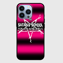 Чехол для iPhone 13 Pro Satan school for bad boys and girls pink, цвет: 3D-черный