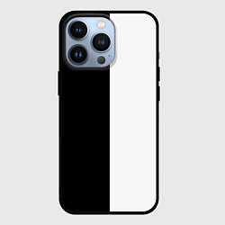 Чехол для iPhone 13 Pro Black and white чб, цвет: 3D-черный