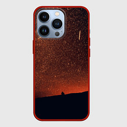 Чехол для iPhone 13 Pro Золотое небо, цвет: 3D-красный