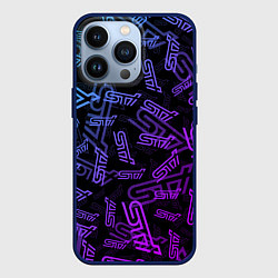 Чехол для iPhone 13 Pro STI NEON PATTERN, цвет: 3D-тёмно-синий