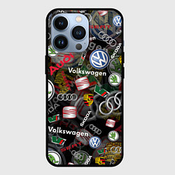 Чехол для iPhone 13 Pro Volkswagen Group AUDI VW SEAT PORSCHE SKODA, цвет: 3D-черный