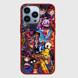 Чехол для iPhone 13 Pro Cute Fnaf Pattern, цвет: 3D-красный