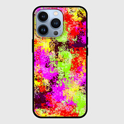 Чехол для iPhone 13 Pro Пиксельный камуфляж Диско, цвет: 3D-черный