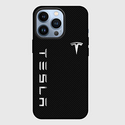 Чехол для iPhone 13 Pro TESLA - ТЕСЛА КАРБОН И МЕТАЛЛ, цвет: 3D-черный