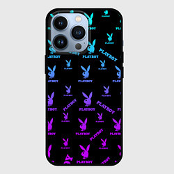 Чехол для iPhone 13 Pro NEON PLAYBOY ПЛЕЙБОЙ ПАТТЕРН, цвет: 3D-черный