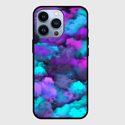Чехол для iPhone 13 Pro Неоновые тучи, цвет: 3D-черный