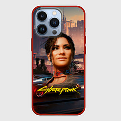 Чехол для iPhone 13 Pro Panam Панам Cyberpunk 2077 портрет, цвет: 3D-красный