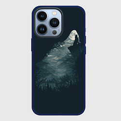 Чехол для iPhone 13 Pro Душа природы - волк, цвет: 3D-тёмно-синий
