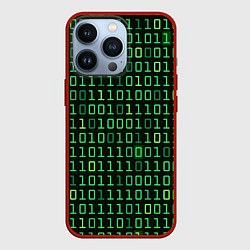 Чехол для iPhone 13 Pro Двоичный Код Binary Code, цвет: 3D-красный