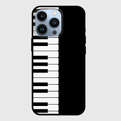Чехол для iPhone 13 Pro Черно-Белое Пианино Piano, цвет: 3D-черный