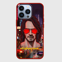 Чехол для iPhone 13 Pro Johnny Cyberpunk2077 Джонни, цвет: 3D-красный