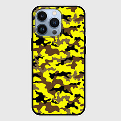 Чехол iPhone 13 Pro Камуфляж Жёлто-Коричневый