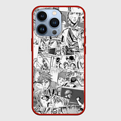Чехол для iPhone 13 Pro Kuroko no Basket pattern, цвет: 3D-красный
