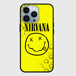 Чехол для iPhone 13 Pro NIRVANA лого, цвет: 3D-черный