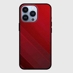 Чехол для iPhone 13 Pro Полосы На красном Фоне, цвет: 3D-черный