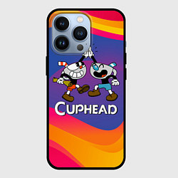 Чехол для iPhone 13 Pro Веселые чашечки - Cuphead, цвет: 3D-черный