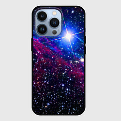 Чехол для iPhone 13 Pro Открытый космос Star Neon, цвет: 3D-черный
