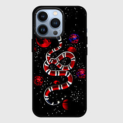Чехол для iPhone 13 Pro Змея в Красном Космосе Space Snake, цвет: 3D-черный