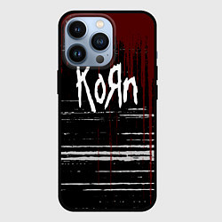 Чехол для iPhone 13 Pro KoЯn Корн потеки, цвет: 3D-черный