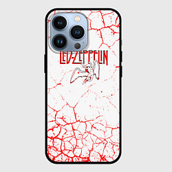 Чехол для iPhone 13 Pro Led zeppelin Трещины, цвет: 3D-черный