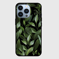 Чехол для iPhone 13 Pro Цветы Стена Из Листьев, цвет: 3D-черный