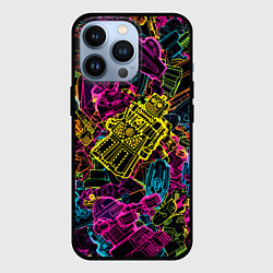 Чехол для iPhone 13 Pro Cyber space pattern Fashion 3022, цвет: 3D-черный