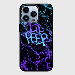 Чехол для iPhone 13 Pro Lil peep neon молнии, цвет: 3D-черный