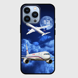 Чехол для iPhone 13 Pro Пассажирский самолет Ту-214, цвет: 3D-черный