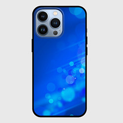 Чехол для iPhone 13 Pro Блики на синем фоне, цвет: 3D-черный