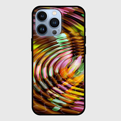 Чехол для iPhone 13 Pro Цветные круги на воде, цвет: 3D-черный