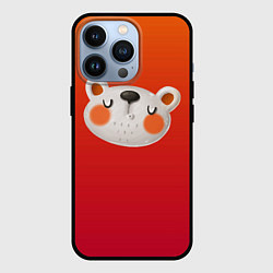 Чехол для iPhone 13 Pro Мордочка мишки, цвет: 3D-черный