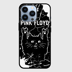 Чехол для iPhone 13 Pro Pink Floyd Rock Cat, цвет: 3D-черный