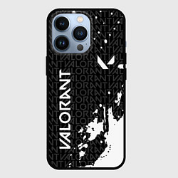 Чехол для iPhone 13 Pro Valorant - Паттерн надписи, цвет: 3D-черный