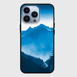 Чехол для iPhone 13 Pro Горы Лес, цвет: 3D-черный