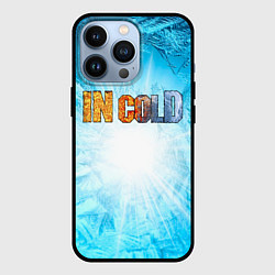Чехол для iPhone 13 Pro IN COLD horizontal logo with blue ice, цвет: 3D-черный