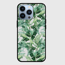 Чехол для iPhone 13 Pro Банановые Листья В Джунглях, цвет: 3D-черный