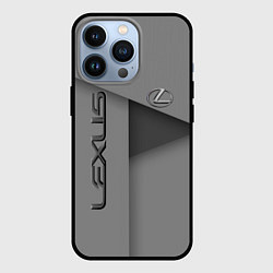 Чехол для iPhone 13 Pro Lexus - серая абстракция, цвет: 3D-черный