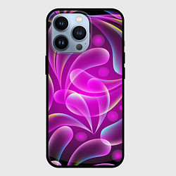 Чехол для iPhone 13 Pro Объемные абстрактные узоры, цвет: 3D-черный