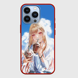Чехол для iPhone 13 Pro МАРИН КИТАГАВА С МОЛОЧНЫМ КОКТЕЛЕМ, цвет: 3D-красный