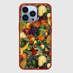 Чехол для iPhone 13 Pro Вкусные Летние Фрукты, цвет: 3D-красный
