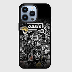 Чехол для iPhone 13 Pro Большой принт группы OASIS, цвет: 3D-черный