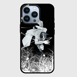 Чехол для iPhone 13 Pro Белый Неон над лесом White Neon, цвет: 3D-черный