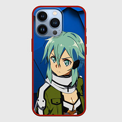 Чехол для iPhone 13 Pro Синон из Sword Art Online, цвет: 3D-красный