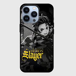 Чехол для iPhone 13 Pro Demon slayerИстребитель демонов, цвет: 3D-черный