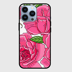 Чехол для iPhone 13 Pro Летне-розовое настроение, цвет: 3D-черный